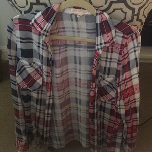 Silky patterned button down